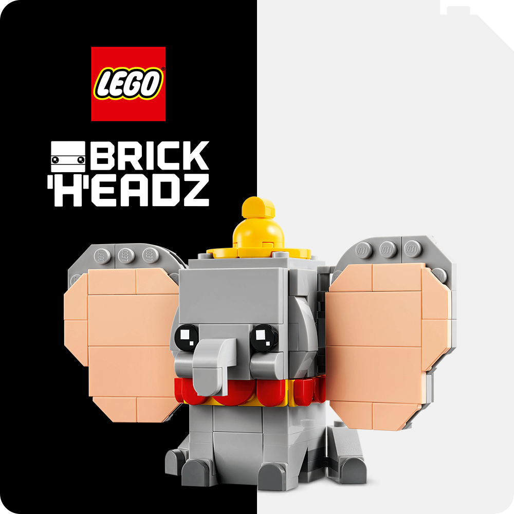 Btton LEGO® Brick Headz mit Elefanten