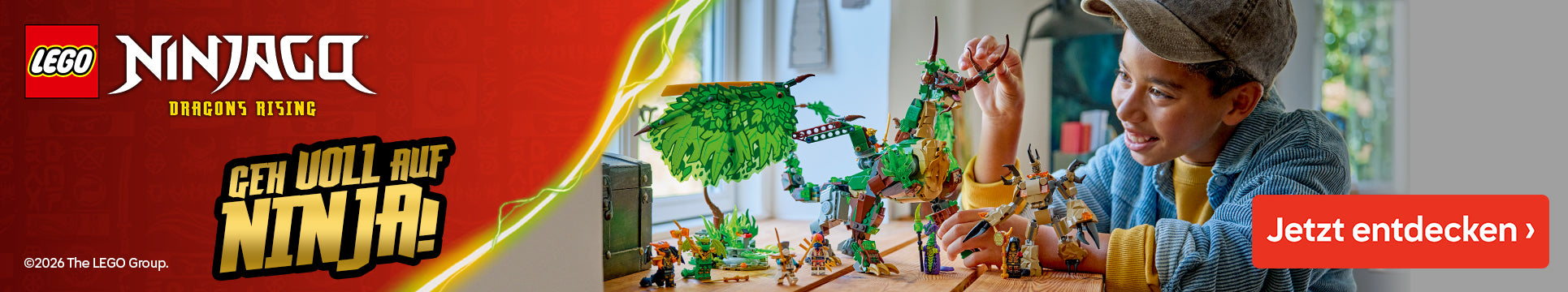 Werbebanner "Geh voll auf Ninja!" LEGO Ninjago