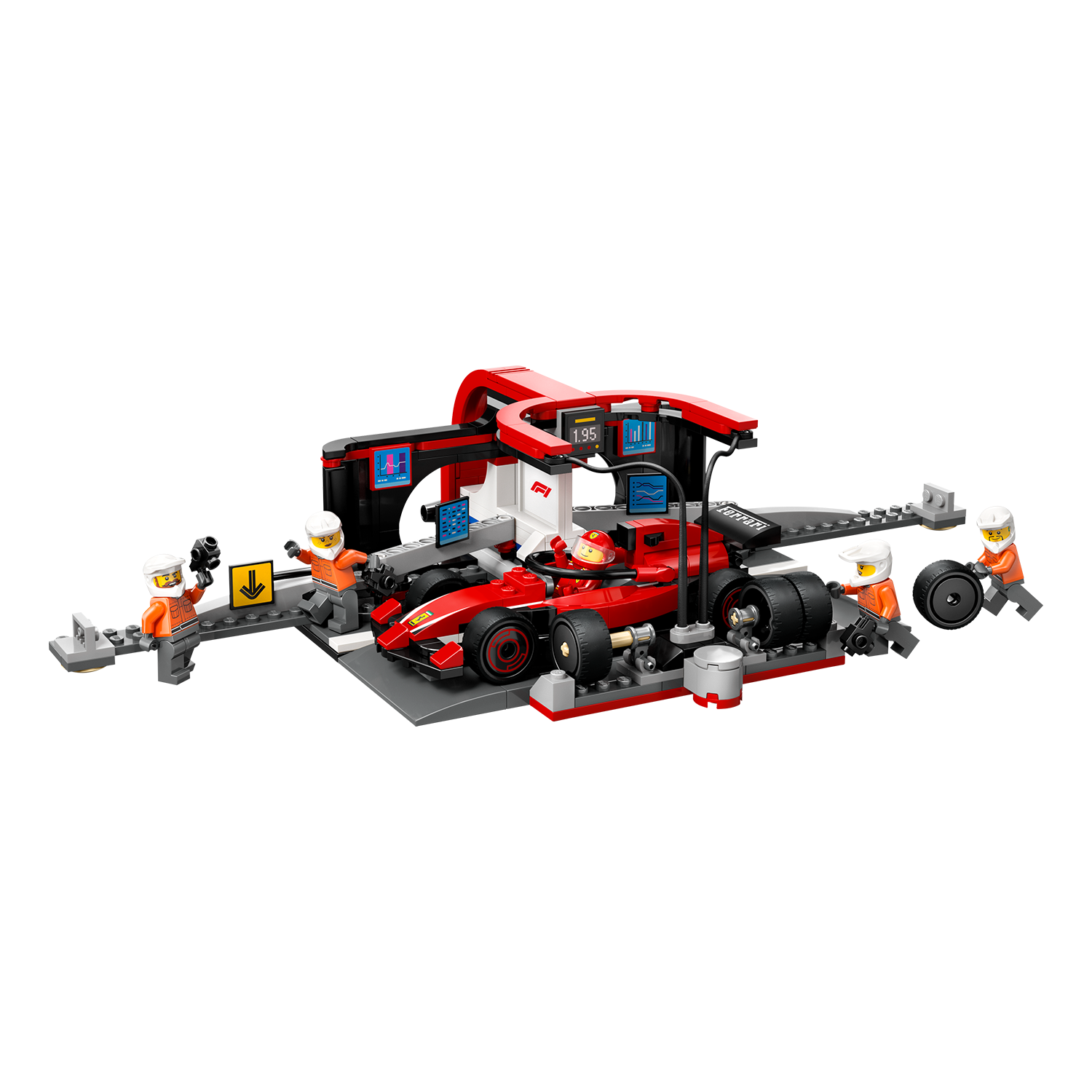 LEGO® Set 60443 F1® Boxenstopp mit Boxencrew und Ferrari Flitzer