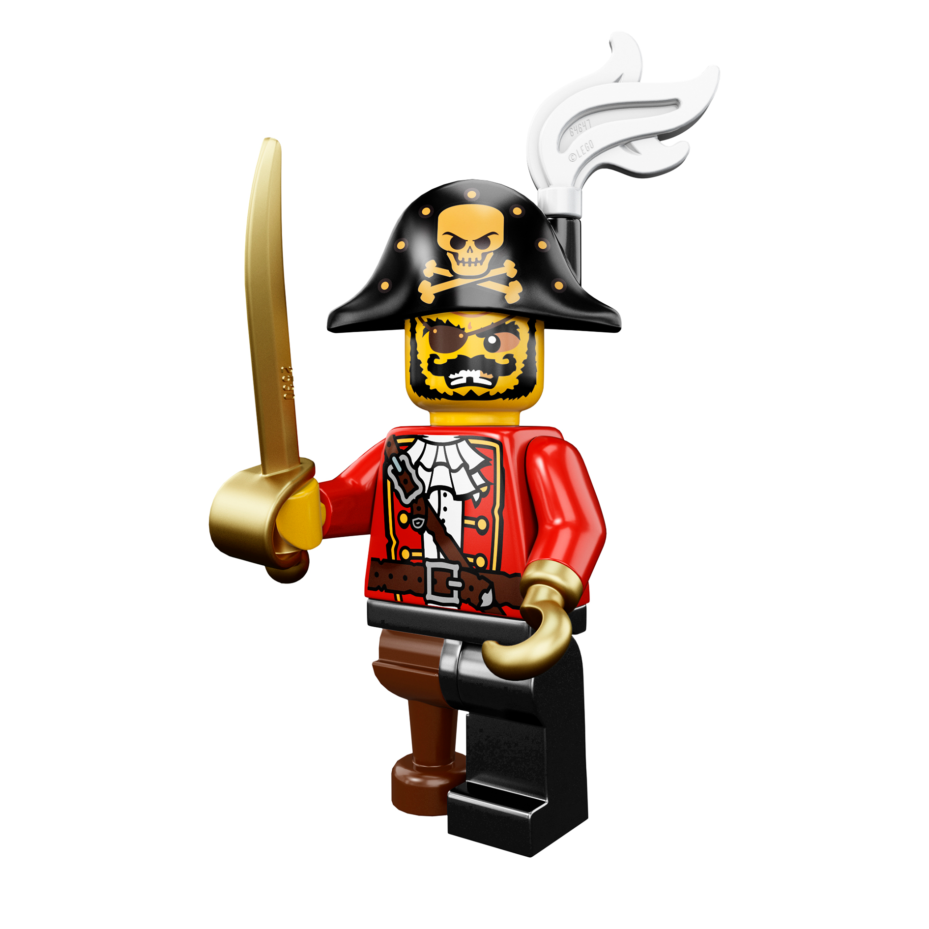 LEGO® Minifigur Pirate Captain - col08-15