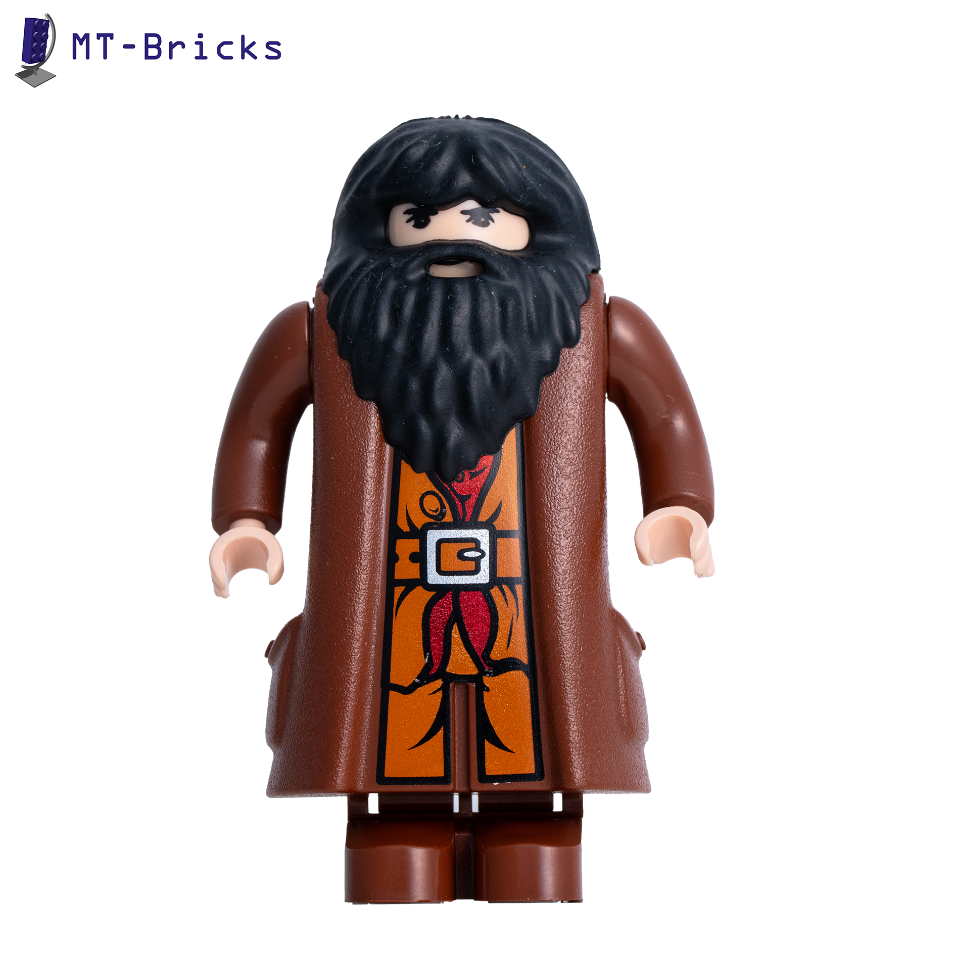 LEGO® Minifigur Rubeus Hagrid - Reddish Brown Topcoat (Light Nougat Version with Movable Hands) - hp061