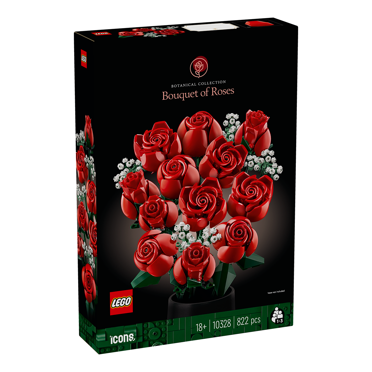 Vorderseite Karton LEGO Set Rosenstrauß