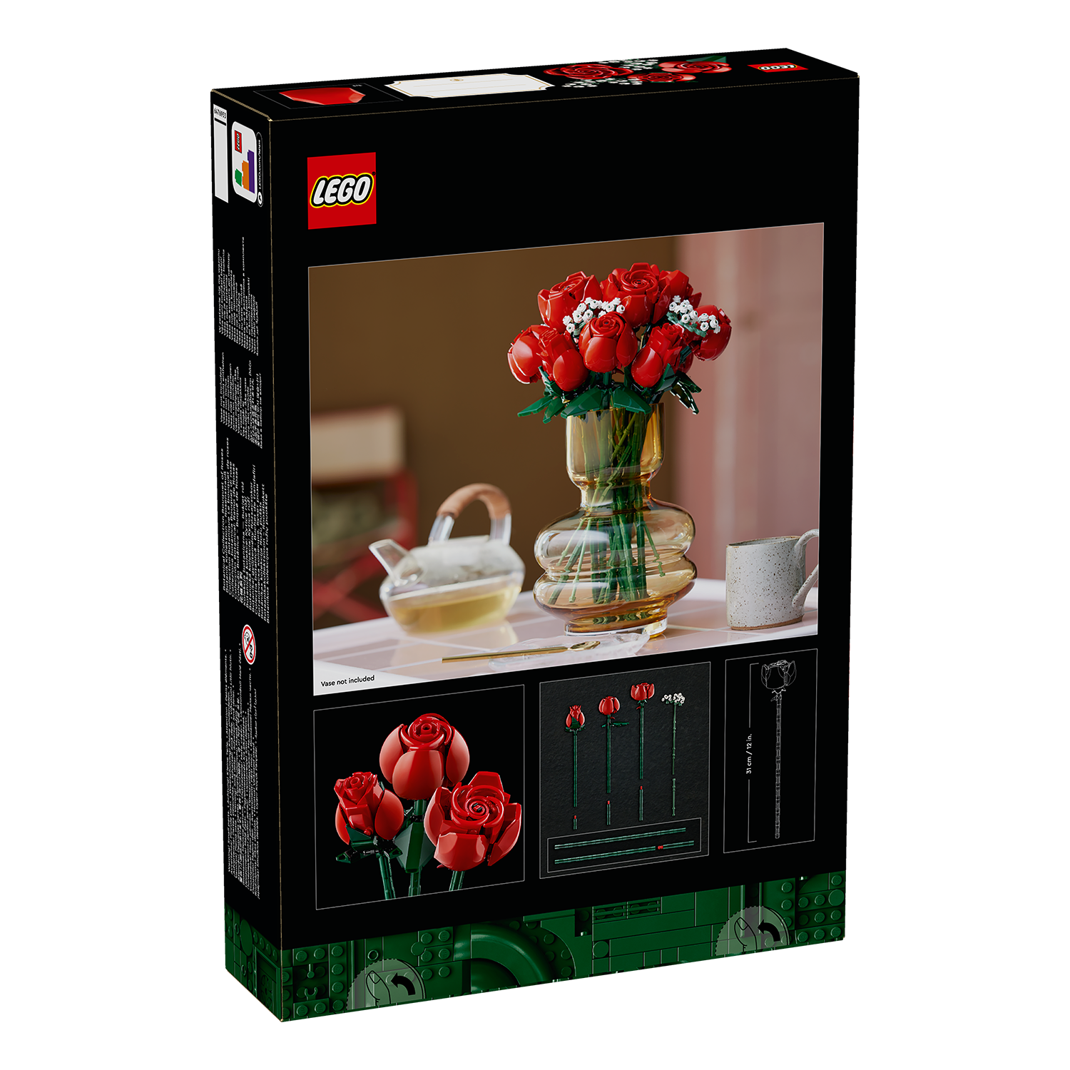 Rückseite Karton LEGO Set Rosenstrauß