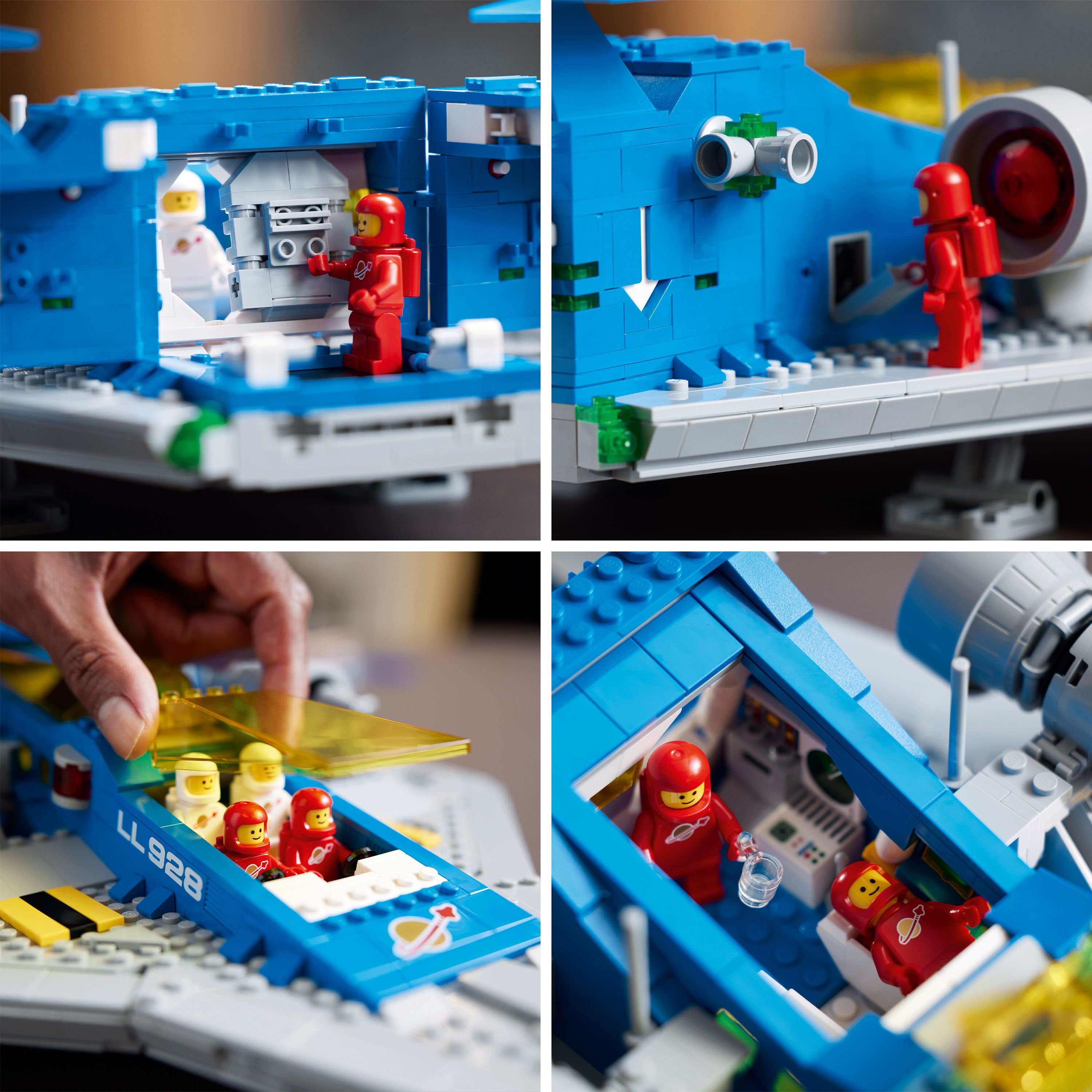 LEGO Galaxy Explorer Raumschiff vier kleine Detailansichten