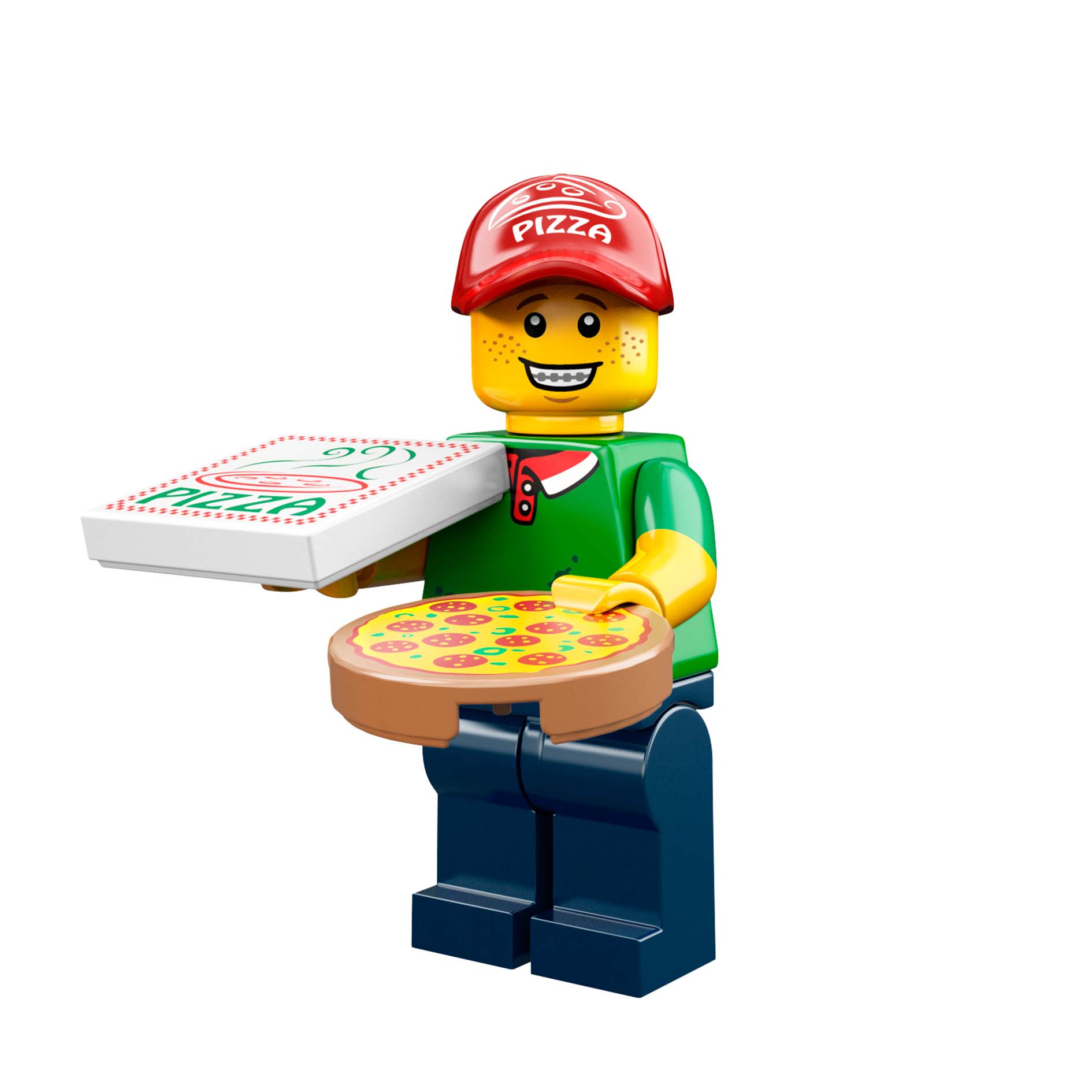 LEGO® Minifigur Pizza Delivery Guy - col12-11