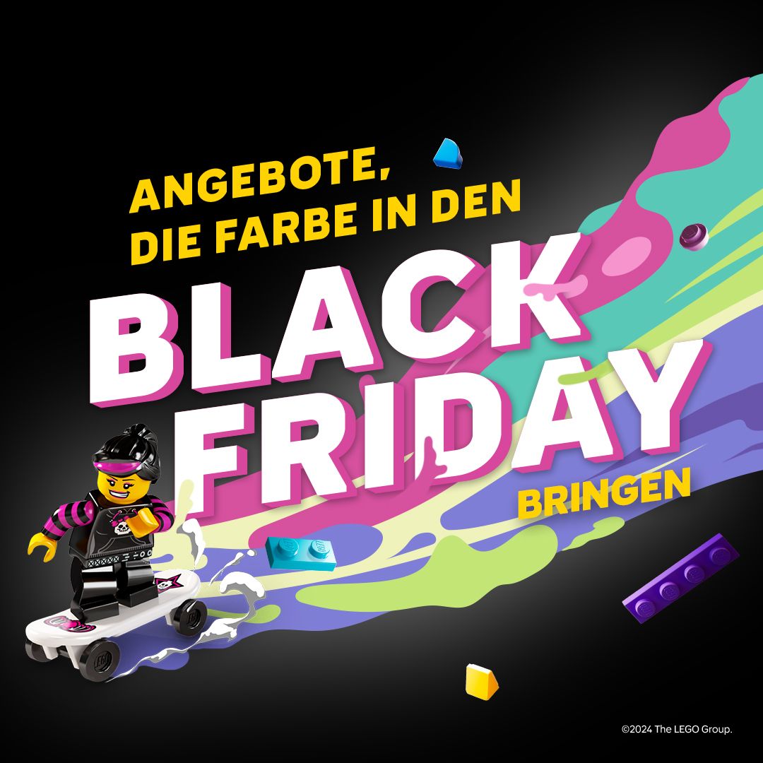 Bunter Button für Angebote, die Farbe in den Black Friday bringen