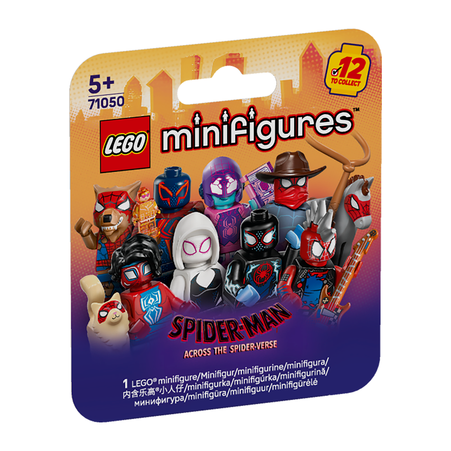 LEGO Umverpackung Front Minifiguren Serie Spider-Man Across the Spider-Verse