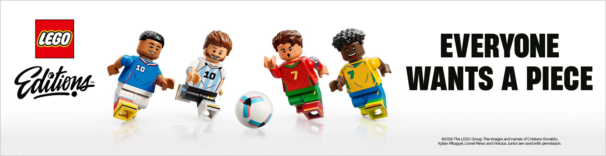 Banner Startseite "Everyone wants a piece" LEGO Editions