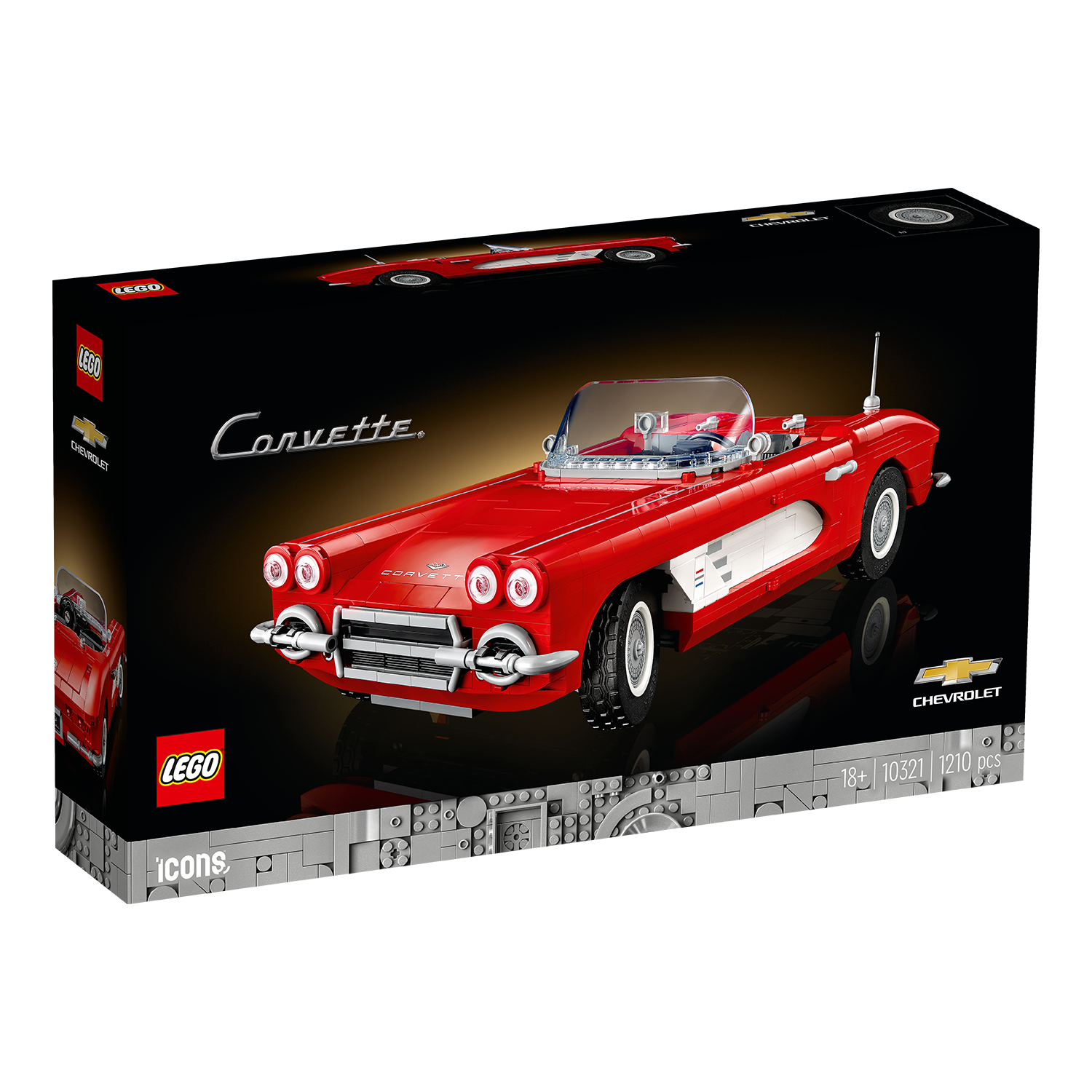 Vorderseite Karton LEGO Set Corvette