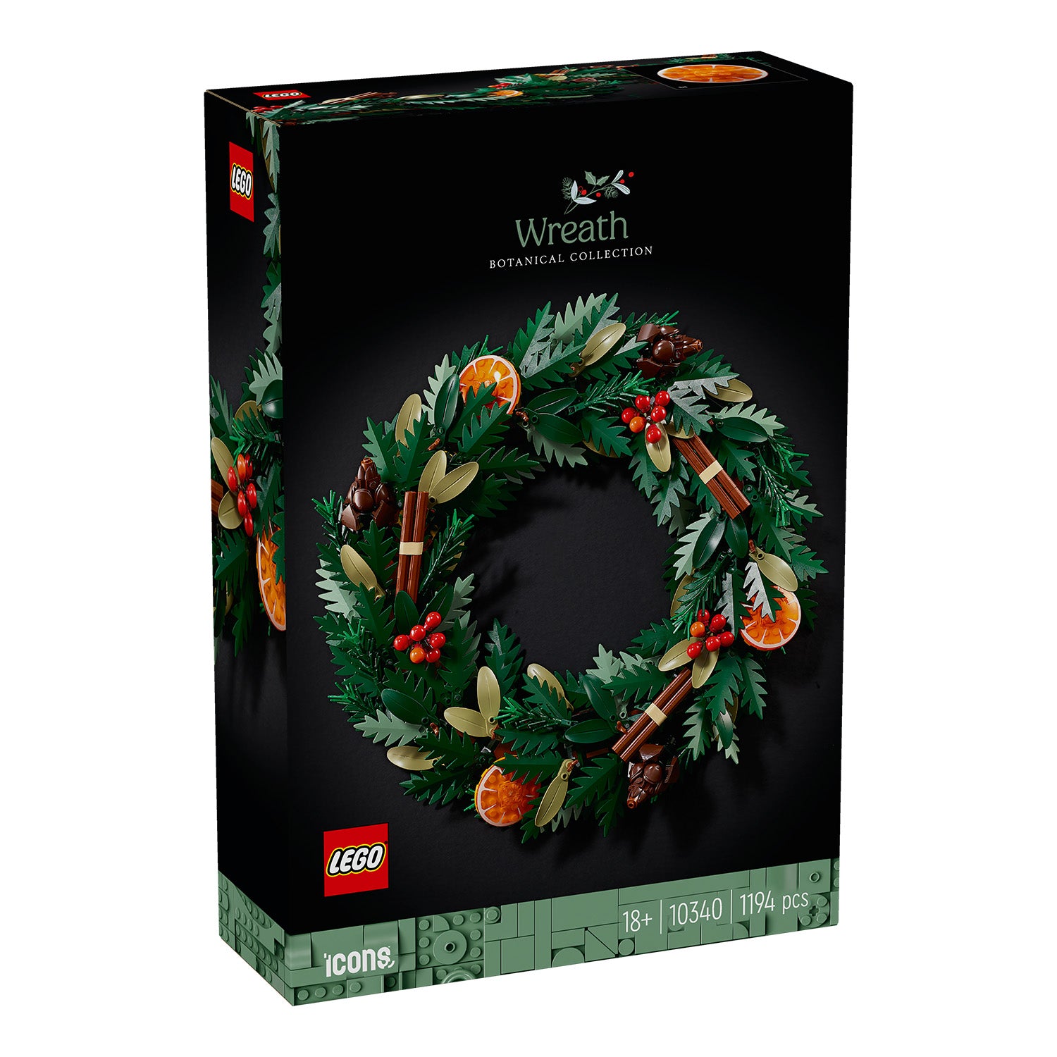 Vorderseite Karton LEGO Set Weihnachtskranz