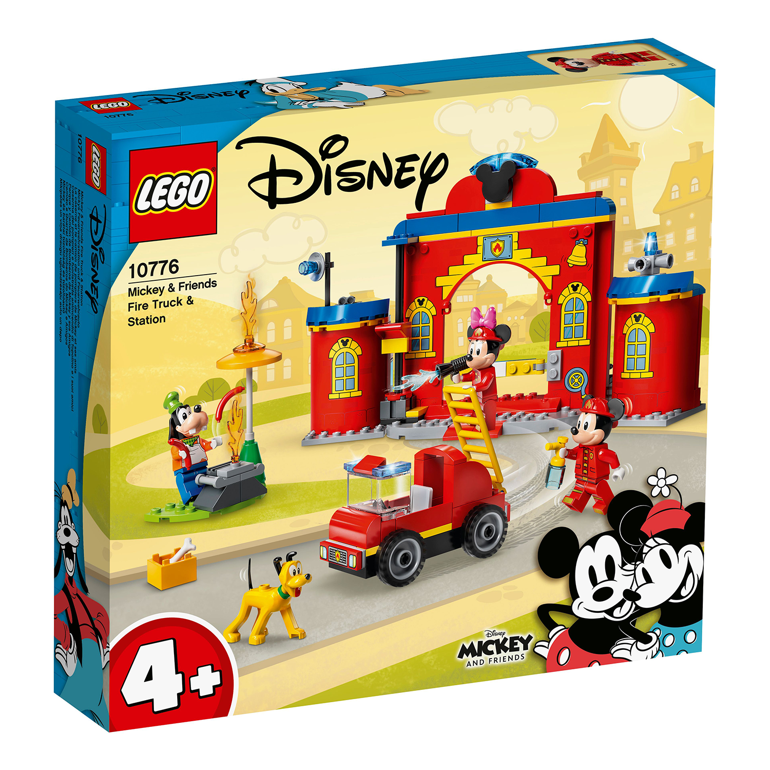 Vorderseite Karton LEGO Set Feuerwehrstation Mickey Mouse und Freunde