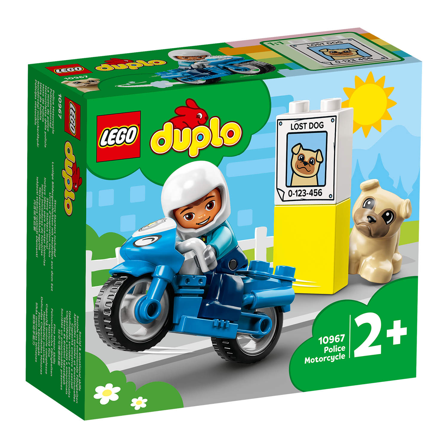 Vorderseite Karton LEGO Set duplo Polizeimotorrad