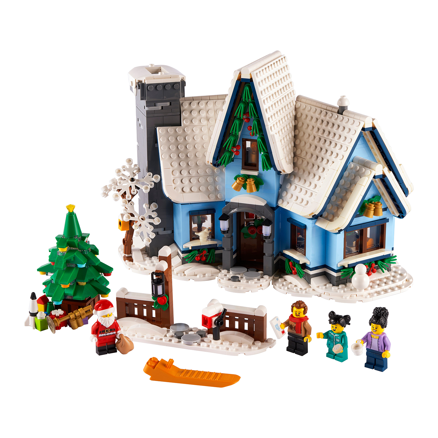 weihnachtliches LEGO Haus mit Minifiguren