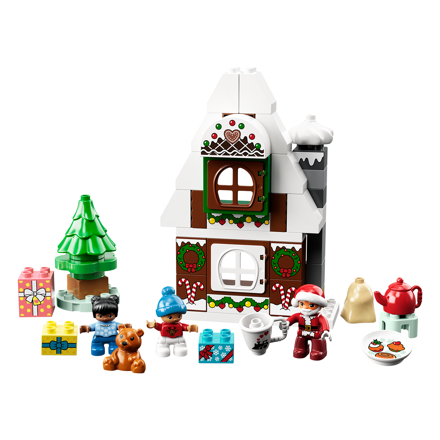 10976 Lebkuchenhaus mit Weihnachtsmann