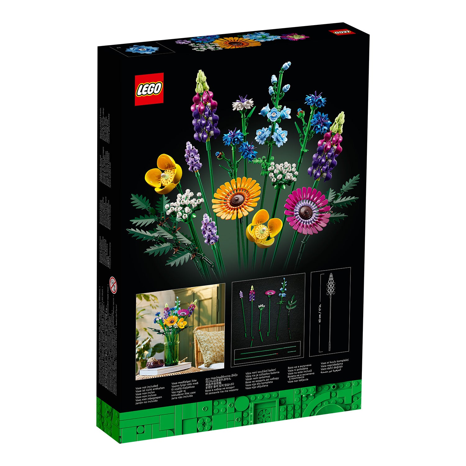 Rückseite Karton LEGO Set Wildblumenstrauß