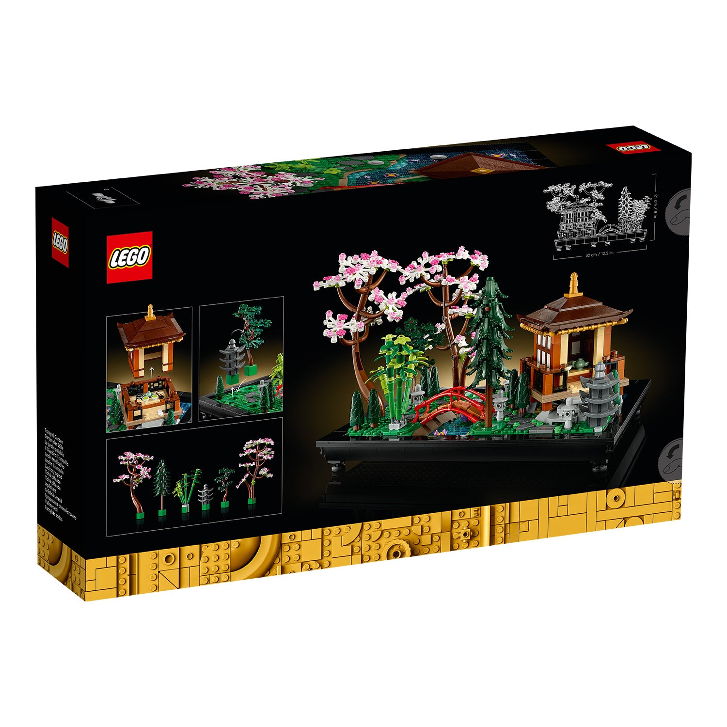 Rückseite Karton LEGO Set Garten der Stille