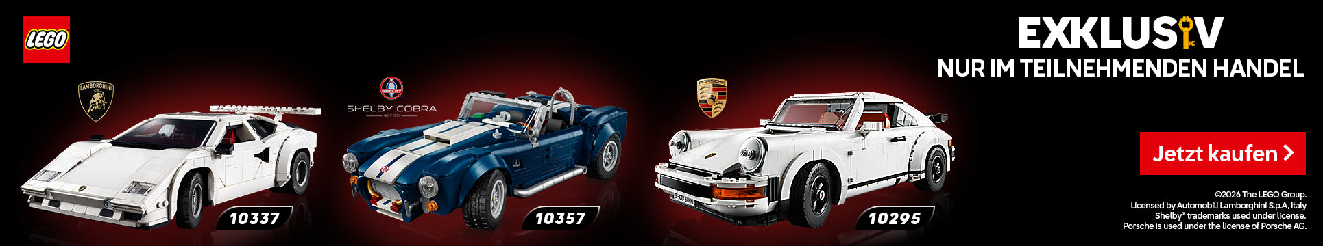 Banner "Fahrzeugkampagne LEGO"